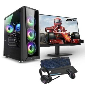 CPU Gamer Completo com AMD Ryzen 5 5600G + Kit Gamer (Teclado, Mouse e Headset) + Cadeira Gamer – Desempenho e Conforto Total